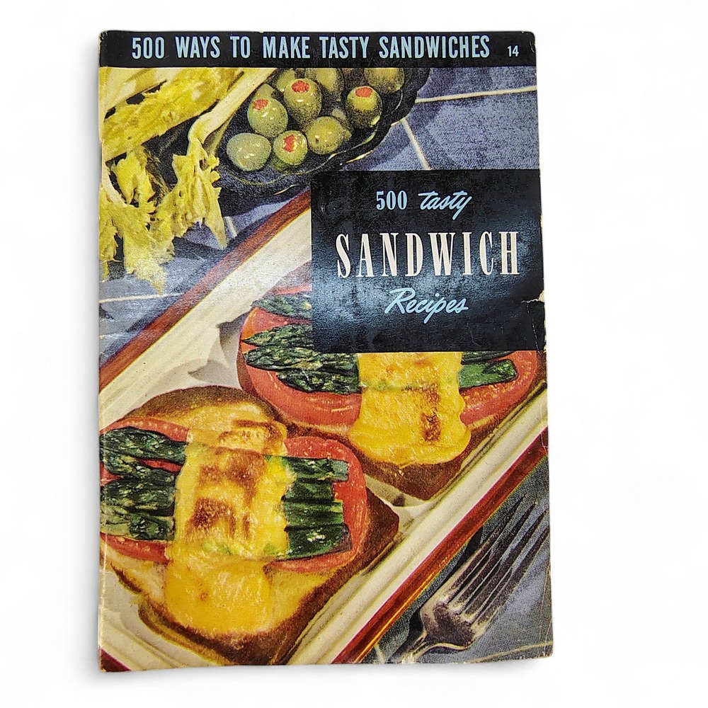 500 Tasty Sandwich Recipes Cookbook Booklet‎ Vintage 1949 GOOD